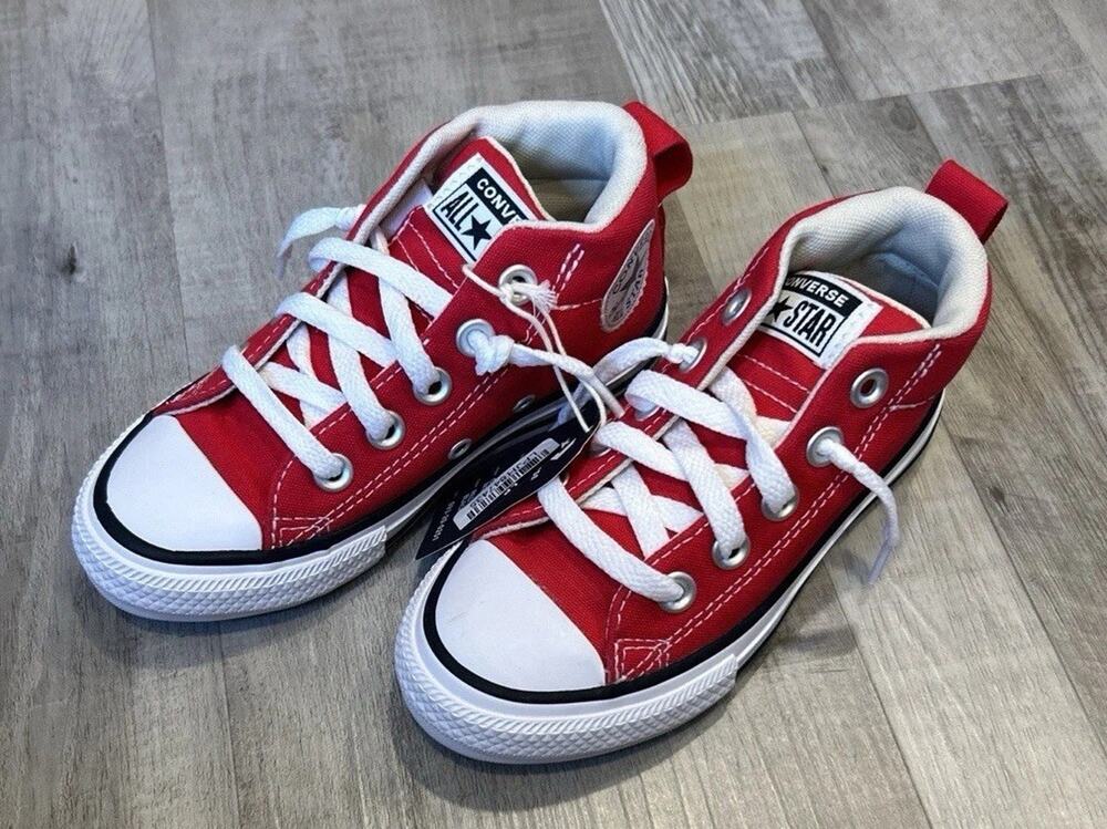 New Converse Chuck Taylor All Star Ox Kids Red Canvas Sneakers Toddler US 11 $45